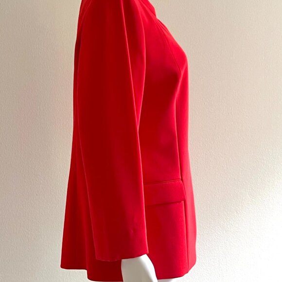 ELIE TAHARI High End Tailored Structured Red Blazer Jacket, 14 - Picture 3 of 9
